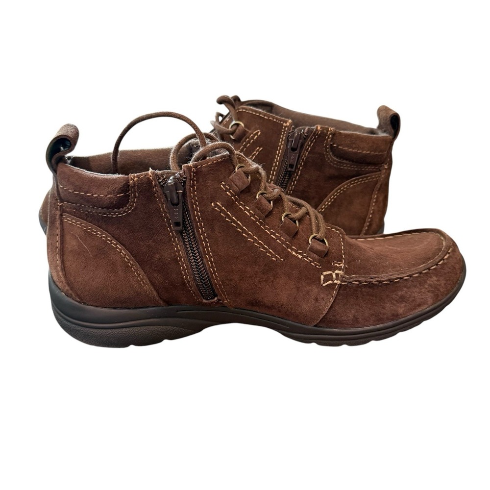 Earth Origins Diane Ankle Boot Brown Suede Size 9.5 Hiking Walking EUC - Picture 9 of 15